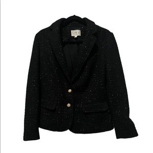 Beautiful Maison Jules Black Metallic Gold Boucle Blazer size L